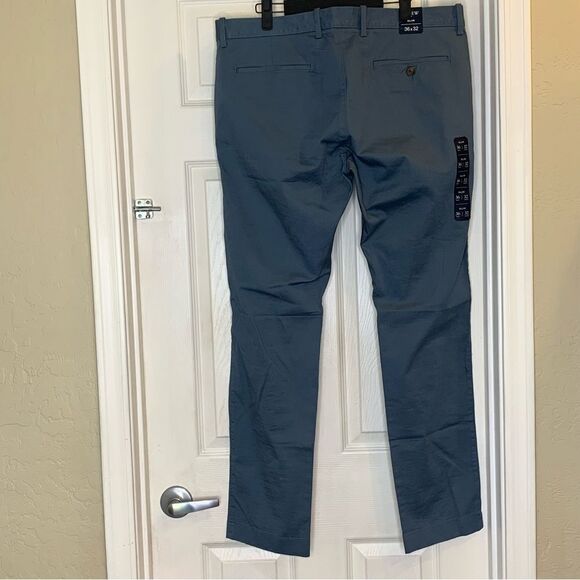 J Crew Factory Chinos Cornflower Blue Slim Size 36x32 - Picture 11 of 11
